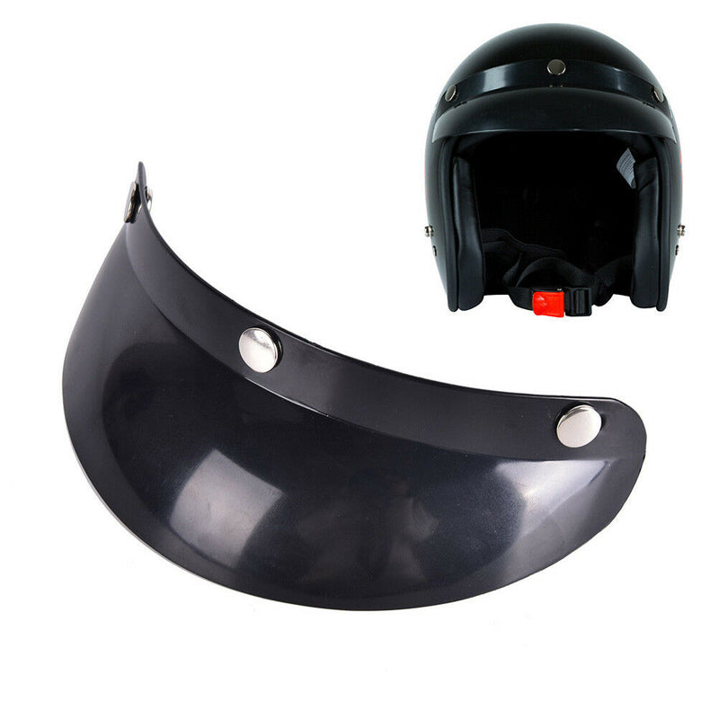 Universal 3 Snap Visor Face Shield Lens For Helmets Open Face Helmet T -Q