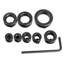 8Pcs Woodworking Drill Bit Depth Stop Collars Ring Positioner Drill Locator