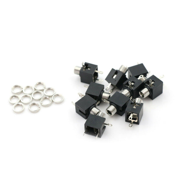 10 Pcs Panel PCB Female 3.5mm Headphone Jack Audio Connectors JR