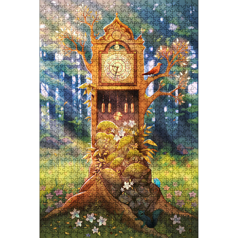 1000 Pieces DIY Tree Clock Puzzle Educational Learning Assembling Toys