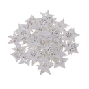 100PCS WOODEN WHITE CHRISTMAS CRAFT STAR SHAPES WOOD GIFT TAGS EMBELLISHMENTS