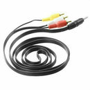3.5MM Jack to 3RCA Male Plug Adapter Audio Wire Cord Converter Video AV Cable CP