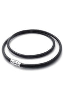 Jewelry Man Woman Chain, stainless steel magnetic clasp armor chain leather