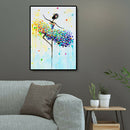Dancing Girl Full Drill Round Diamond Painting Rhinestone Cross Stitch Kit A