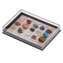15 Gemstones of the World Minerals Specimen in Display Case Home Decor Gift