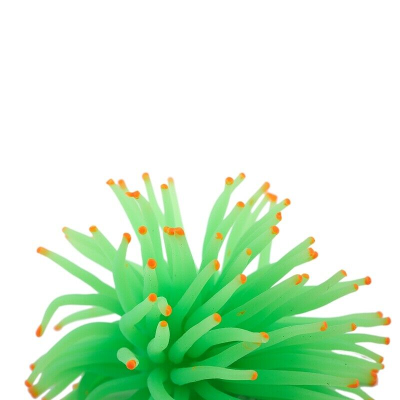 Aquarium Decorative Green Silicone Sea Anemone Fish Tank Ornament P9N1