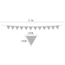 12 Flags 3.2m Pink Flower Cotton Party Wedding Pennant Bunting Banner Decor
