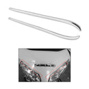 1 Pair Chrome Front Headlight Eyebrows Decor Trim For  Jinyi Gl1800