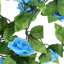 2.5m Artificial Rose Garland Silk Flower Vine Ivy Home Wedding Garden Decor