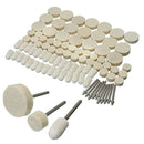 88 Pcs Wool Felt Polishing Wheels Buff Pad With Mandrel For For All Rotary  L1F4