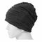 Long woolen hat with stripes (Gray) R1V4