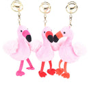 New Fluffy Flamingo Pendant Key Chains Plush Car Bag Key chain  Kw