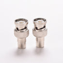2 X BNC Male Plug to RCA Female Jack Coax Cable CCTV Video Adapter Connector Bj