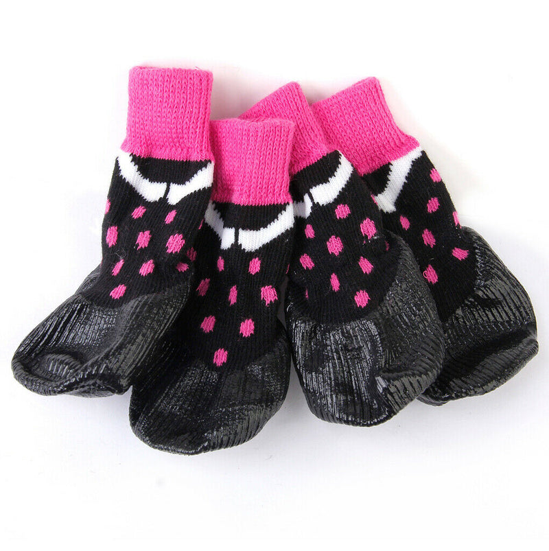 8x Waterproof Pet Dog Socks Anti-slip Sock Paw Protector Indoor Outdoor Wear