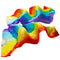 Handmade Women Quality Belly Dance Fan Dance 100% Real Silk Veil Rainbow Co H4C5