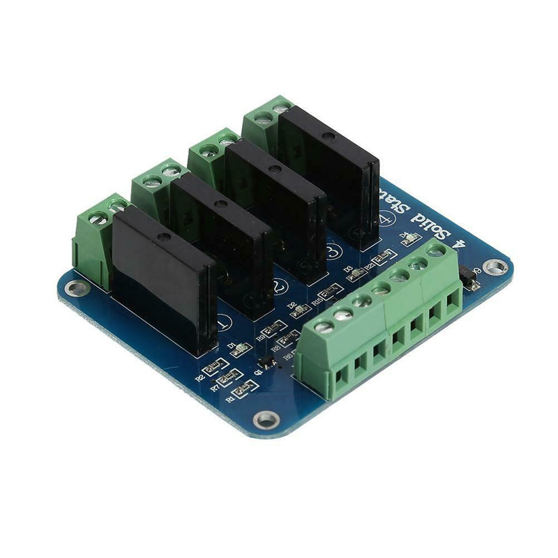 GTM04 4 Way Solid State Relay Module Board High Level Trigger w/Fuse 5V 12V
