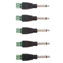 5 Pack Mono 6.35mm 1/4'' Audio Socket Connector with Female Screw Terminal for