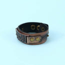 Retro Punk Men Women Wide Leather Belt Bracelet Cuff Wristband Bangle Accessorie