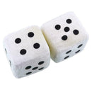 Fuzzy Fluffy Dice Black Car Mirror Novetly Accessory