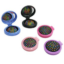 4 Pcs Mirror Folding Travel Hair Brushes - Portable Wet Magic Mini Up Hair