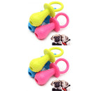 6Pcs Rubber Pacifier for Pet Toys Dog Cat Puppy Chew Toys with Bell Sound Inside