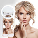 LED Selfie Ring Light Macro Flash Light for Mobile Phone Camera (Black)