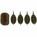 Plastic Inline Method Feeder Fishing Accessories 4 Feeders Mould Set Carp F D1P1