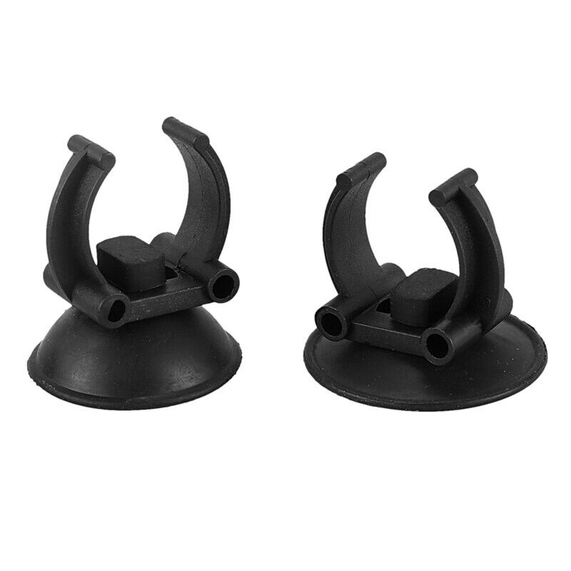 Suction Cup Aquarium Heater Clip Air line Holder 33mm Dia 15pcs Black V3P4