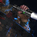 Solar Powered 10W LED USB Rechargeable Flashlight Torch 5 Modes Camping Light