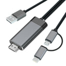USB Type To HDMI Digital AV Video Adapter TV Projector HD 1080P