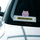 DIY Owl Special Shaped Diamond Painting Luminous Parking Phone Number Plate