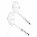 2-piece 13cm diameter stainless steel spiral noodle dumpling net strainer t A3Z9
