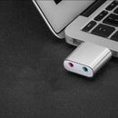 External Stereo Audio Sound Card Usb To 3.5Mm Jack Aux Headset Adapter Repl P2H6