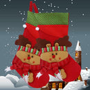Christmas Hanging Pendant Gift Stocking Tree Home Ornament(Elk) A