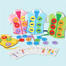 Wooden Threading Lacing Sew-on Buttons Pre-School Puzzle Toys for Boys Girls