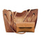 2pcs/set Women Litchi Pattern Handbags Solid Color Clutch (Light Brown)