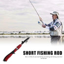 6 Section Mini FRP Casting Lure Fishing Rod 1.4m Baitcasting Fishing Pole