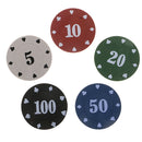 100 Pcs 5 Colors Poker Chips Poker Chips With Acrylic Storage Box For Casino