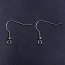 100 Pieces Stainless Steel Fish Hook Earrings Hooks Ear Wire with Bead and