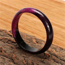 Beautiful Plum Peach Blossom Flower Natural Xiuyan Jade Bangle Bracelet & Box