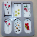 2pcs 6 Cavity Silicone Dried Flower Wax Mold Wax Soap Candle Making Mould