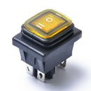 4pcs 6 Pin On/Off/On Rocker Toggle Push Switch Illuminated 250V 125V AC