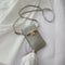 Women Touch Screen Phone Pouch PU Splicing PVC Crossbody Bag (Light Grey)