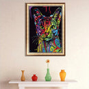 DIY Colorful Cat 5D Diamond Painting Decor Embroidery Cross Stitch Craft
