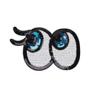 cartoon eyes Embroidered Cloth Iron On Patch Sew Motif Applique badge Sequin  Z