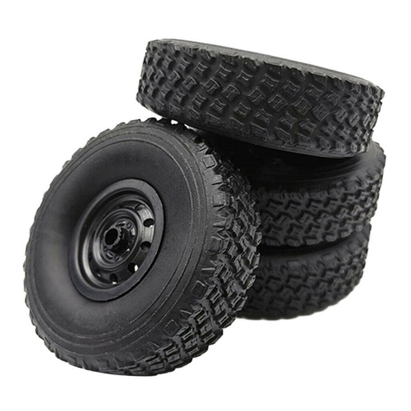 4x Rubber RC Car Tire for WPL B14 B24K C14 C14K B36K Crawler DIY Upgrade