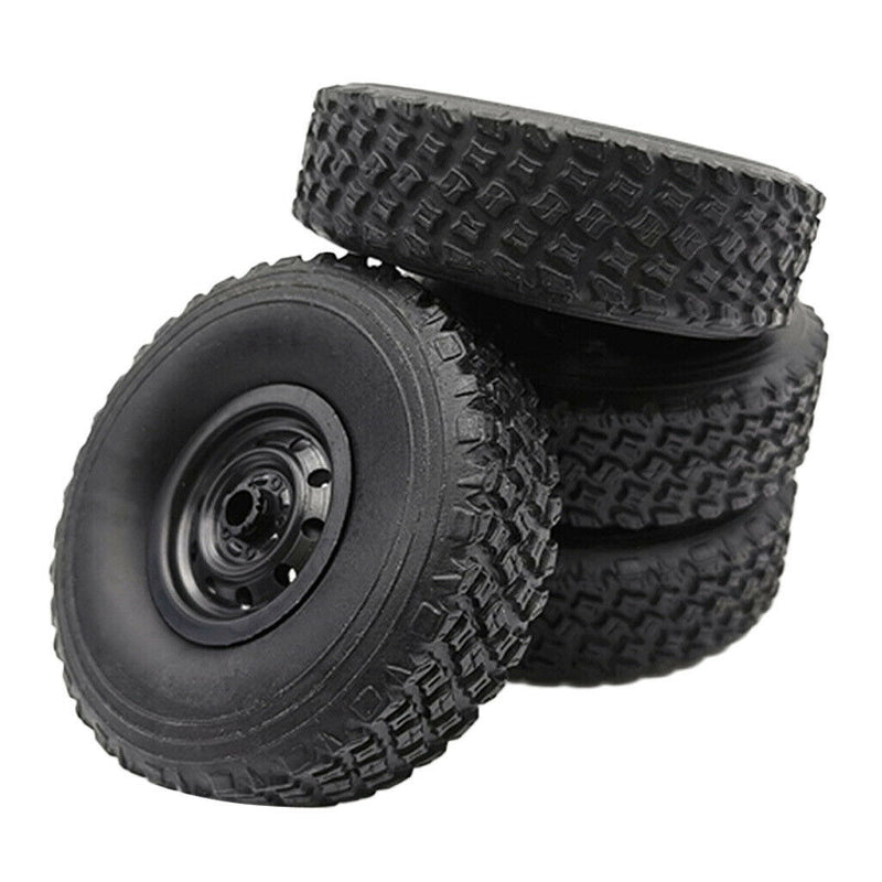 4x Rubber RC Car Tire for WPL B14 B24K C14 C14K B36K Crawler DIY Upgrade