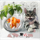 5D Diy Diamond Painting Painted Cartoon Animals Cats Embroidery Animal Cros E4B5