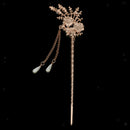 2 PIECES WOMEN CRYSTAL FLOWER TASSELS HAIRPINS