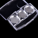 Empty 3Round Grids Eyeshadow Lipstick  Box Case Cosmetic Packing+PaletWG JC&j